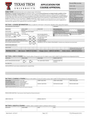 Texas Tech Application  Form