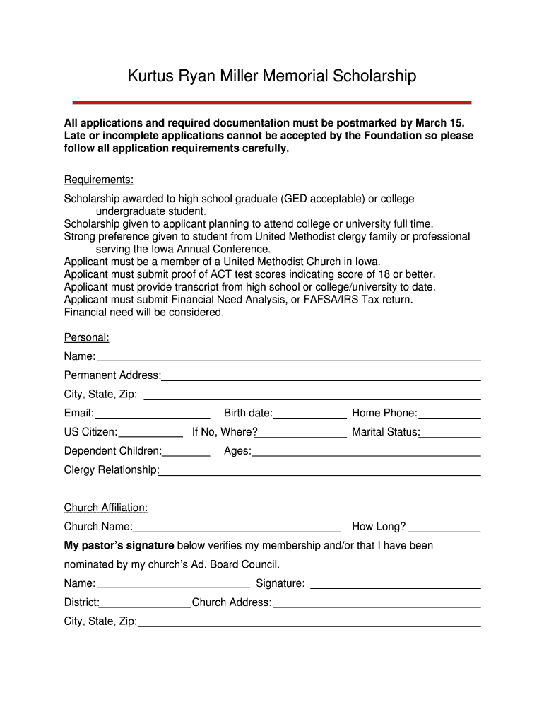 Kurtus Miller Iowa Form