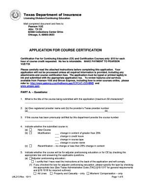 Application for Course Form