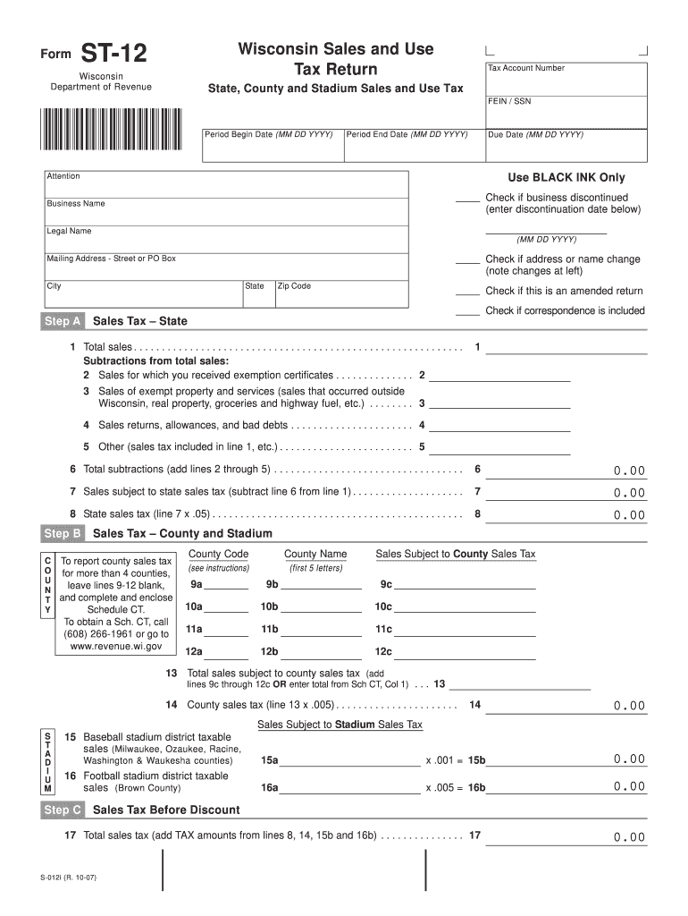 St12 Form - Fill Out and Sign Printable PDF Template | signNow