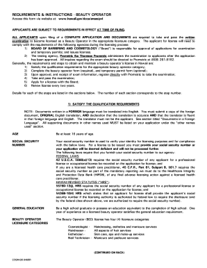 Prometric Hawaii Beauty Operator Fee Form