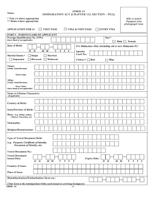 Form 14 Sample