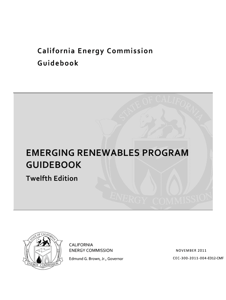 Emerging Renewables Program Guidebook  California Energy    Energy Ca  Form