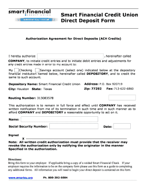 Credit Union Direct Form PDF