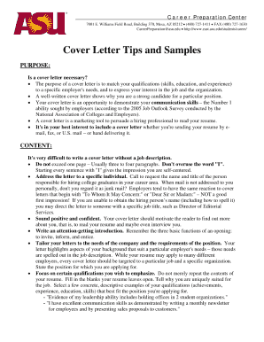 Cover Letter Examples Asu  Form