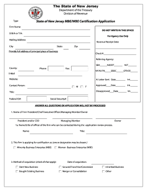 Nj Mbe Application Form