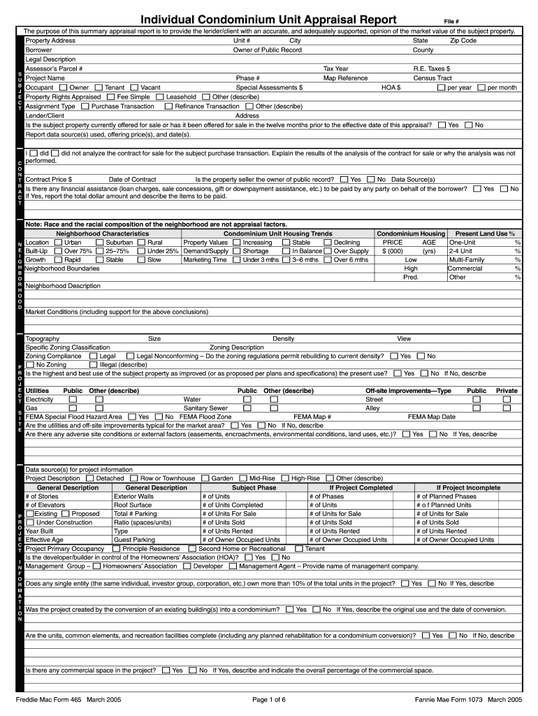  Condominium Appraisal 2005-2024