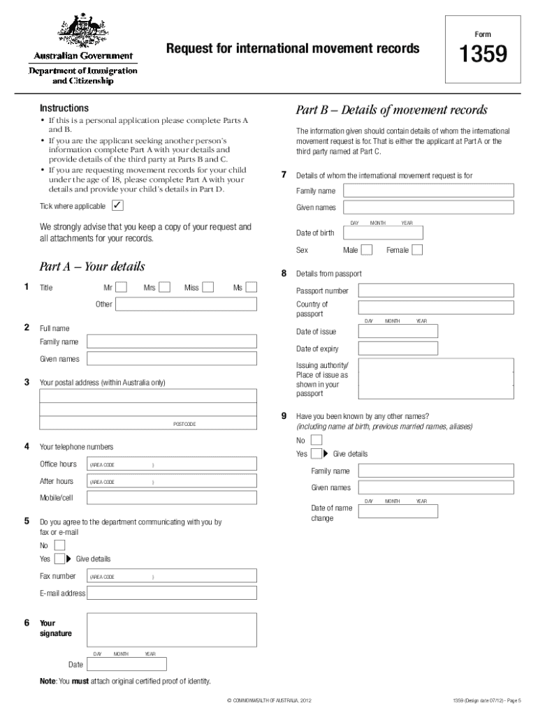  Form 1359 2016