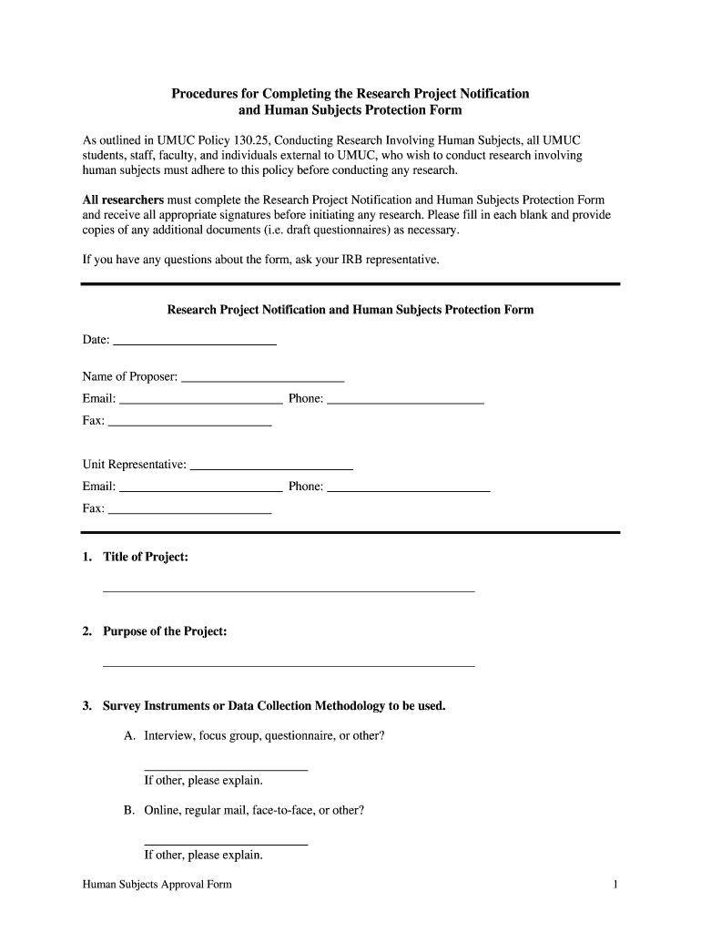 Nih Protection of Human Subjects Form PDF