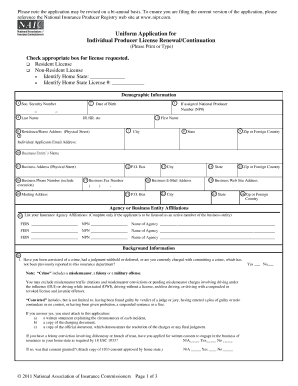 Naic Application Form