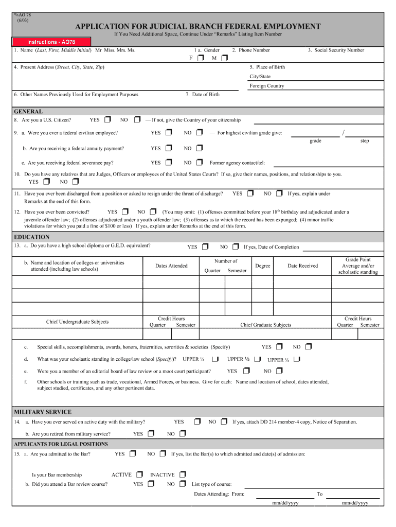  Ao 78 Form 2009