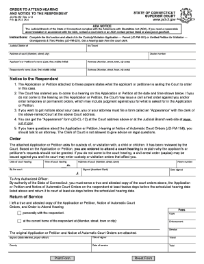  What is a Order to Attend Hearing and Notice to the Respondent Form 2013