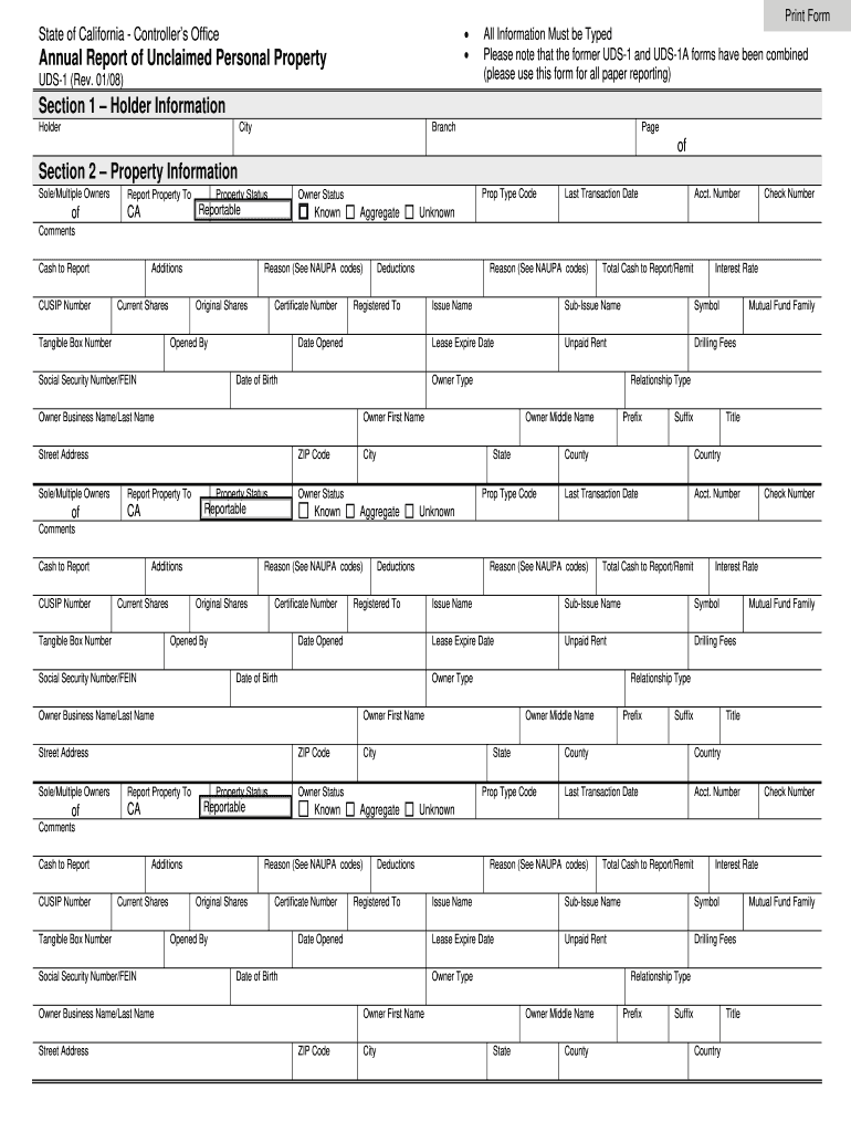  SCO Internal Form  California State Controller's Office  State of    Sco Ca 2008