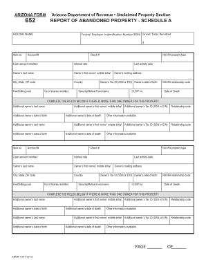 Arizona Form 650a