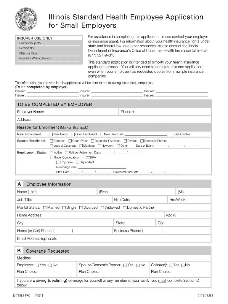 Get and Sign Illinois Employee Application 2011-2022 Form