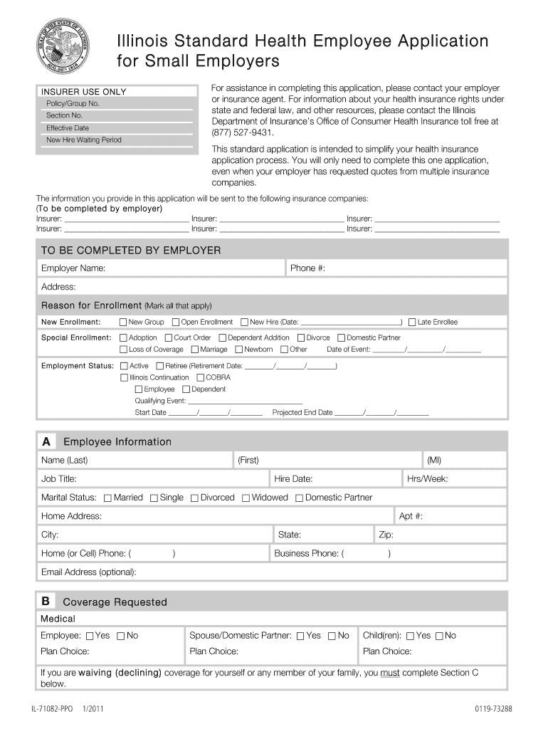  Illinois Employee Application 2011-2024