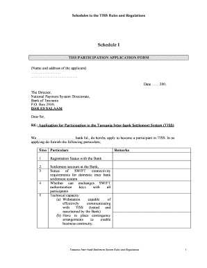 Tiss Tanzania Joining Form