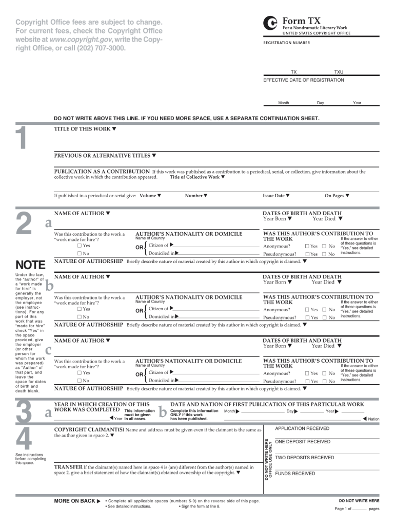  Copyright Form Tx 2003