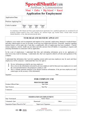 Speedishuttle Application Form