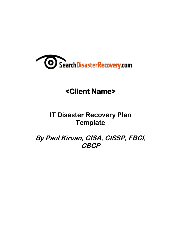  Disaster Recovery Plan Examples Template 2009-2024
