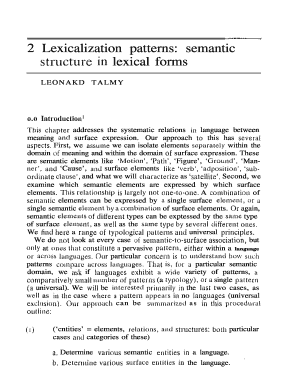 Lexicalization Patterns Semantic Structure in Lexical Forms PDF