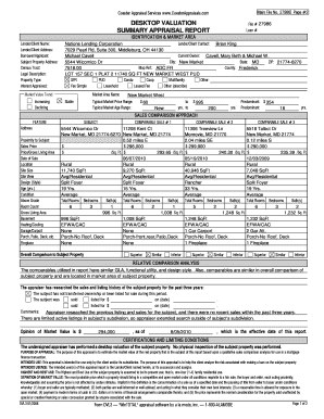 Desktop Appraisal Sample  Form