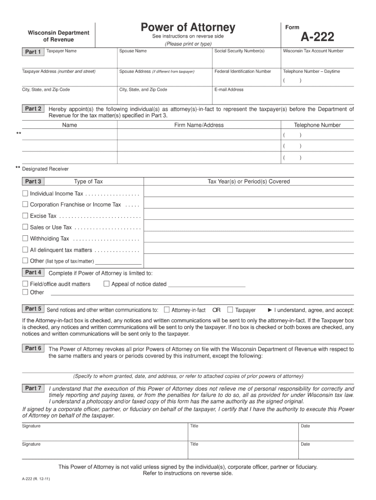 Get and Sign Form a 222 Fillable 2012-2022