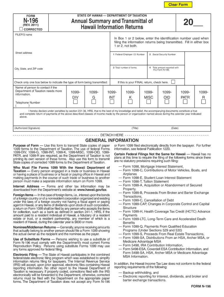  Form N 196 2011