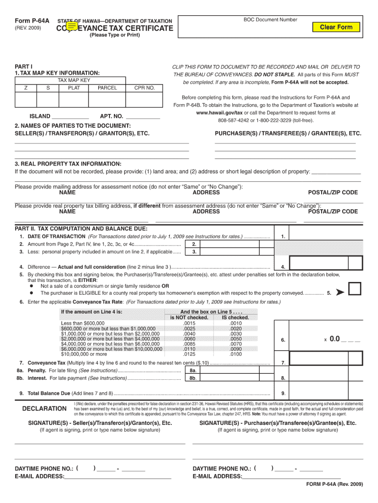  Form P 64a 2019-2024