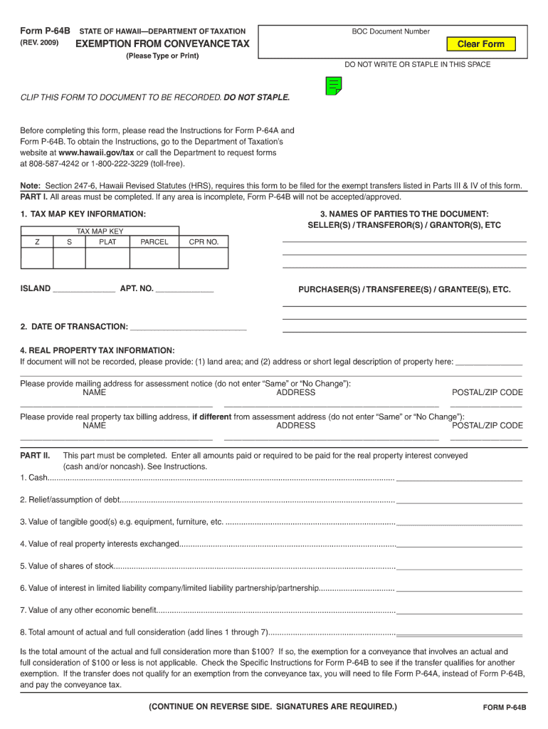  Form P 64b Instructions 2019