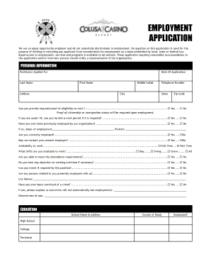 Colusa Casino Form