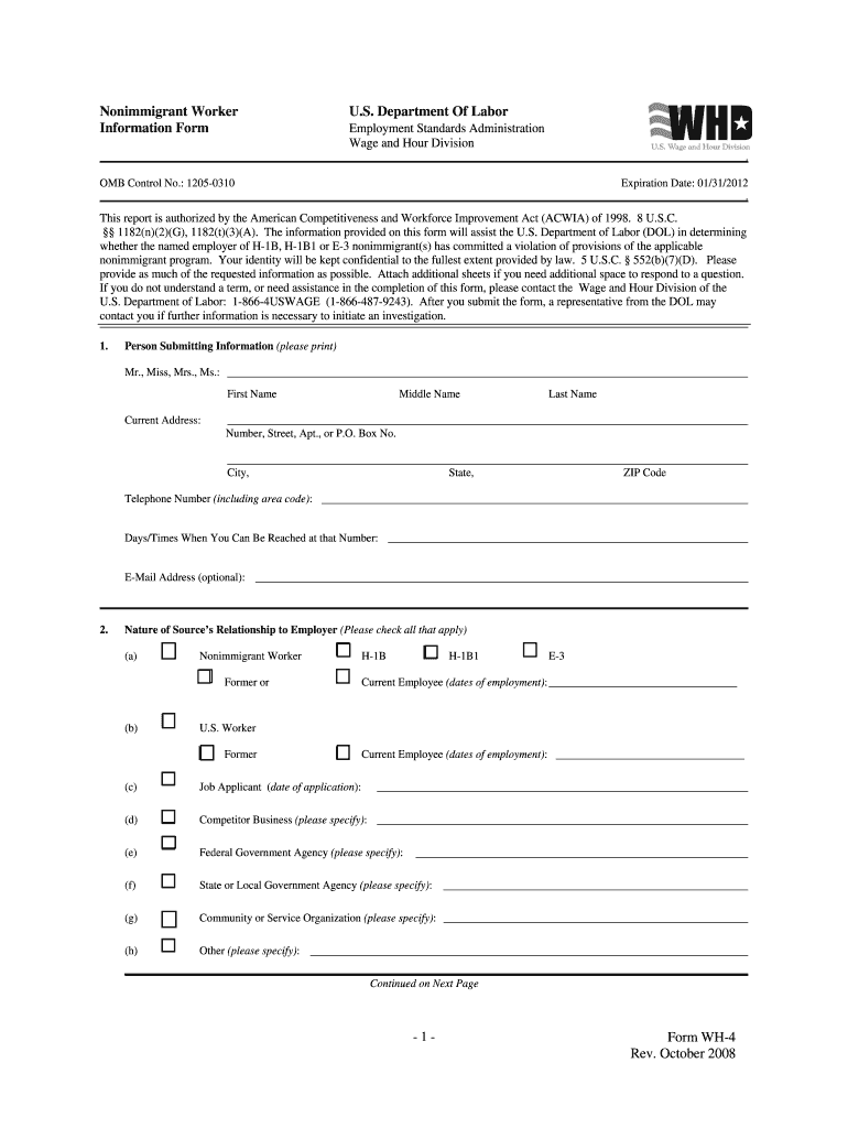 Get and Sign Wh 4 2008-2022 Form