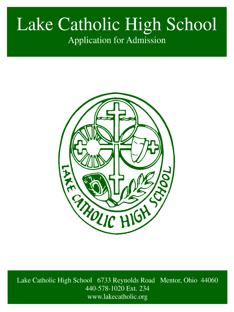 Get and Sign Public Application  Lake Catholic High School  Lakecatholic  Form