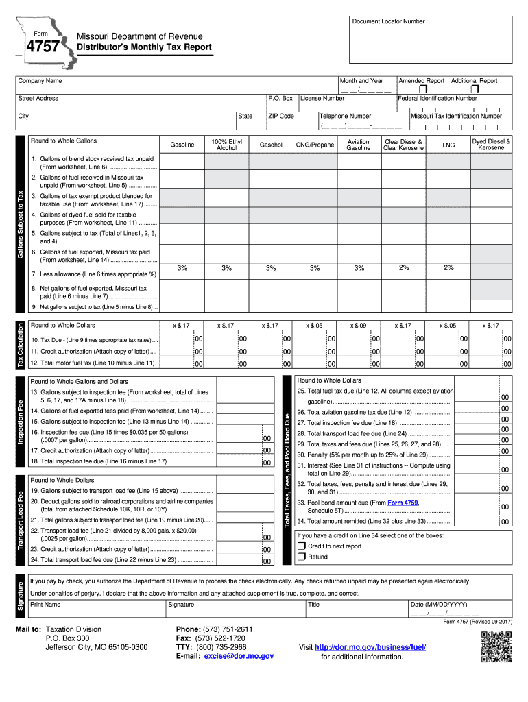 Missouri Form 4757