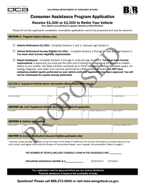 Vehicle Retirement Application PDF  Form