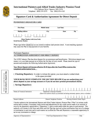 Iupat Direct Deposit Form