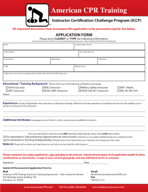 American CPR Training  Form