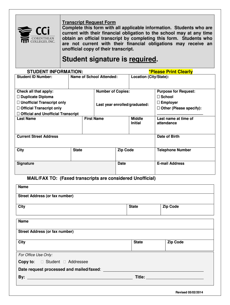  Corinthian College Transcripts 2009-2024