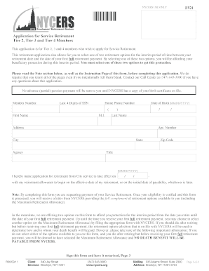 Nycers F521  Form