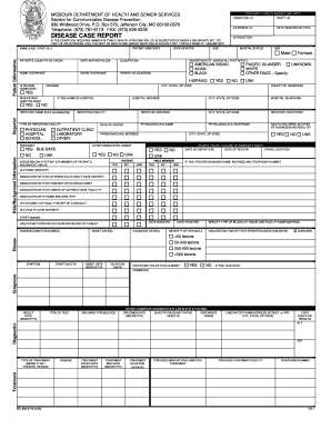  Missouri Disease Case Report Form 2005