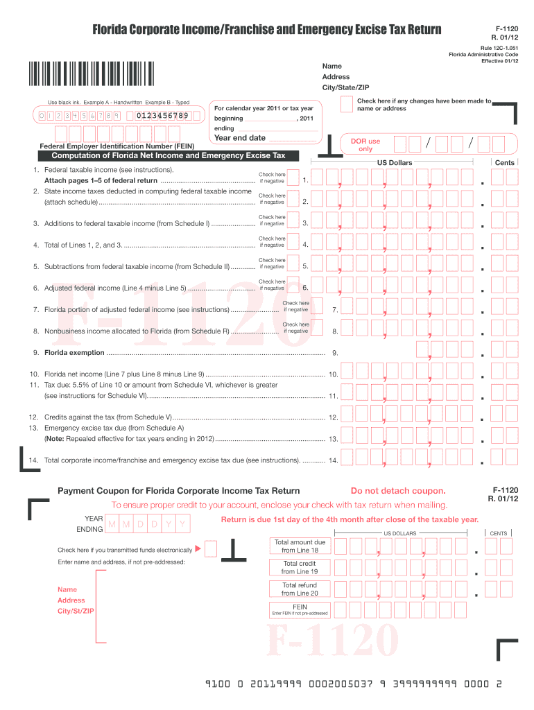  F 1120 Form 2020