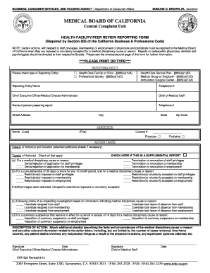 Medical Board 805 Form