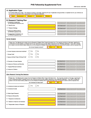 PHS Fellowship Supplemental Form Grants Gov Apply07 Grants