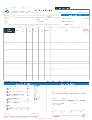 SUBMISSION FORM D D ANACS