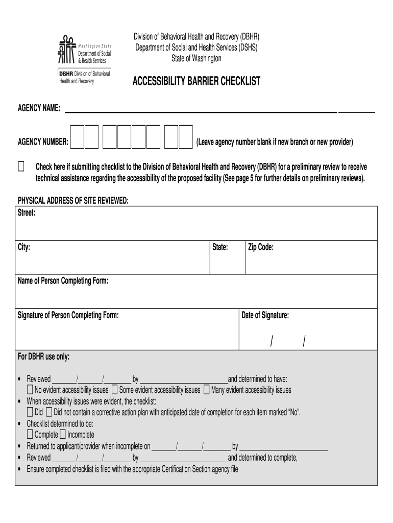  Barrier Checklist 2011-2024