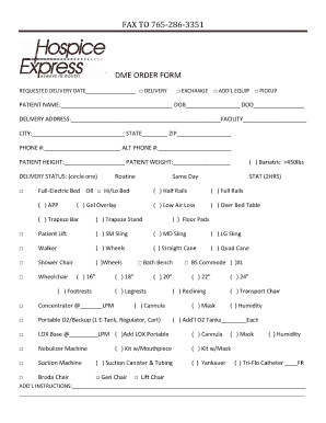 Dme Ordering Fax Forms