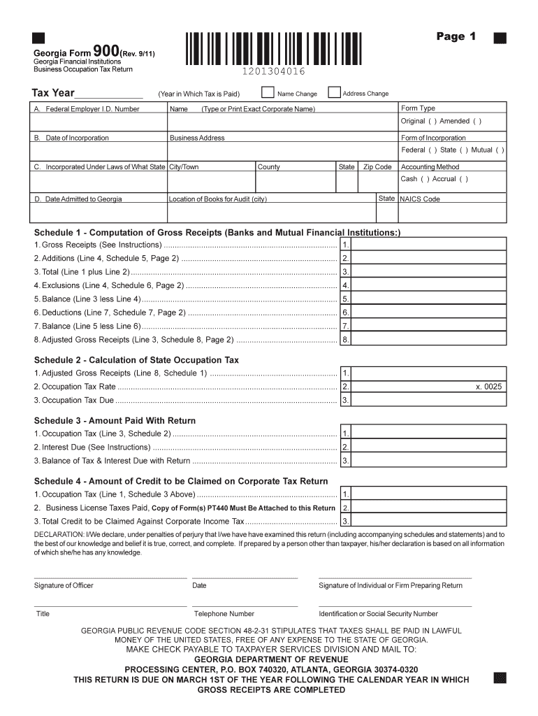  Form 900 2011