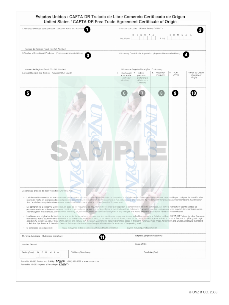 Cafta Blank PDF  Form