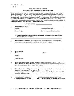 Usda Rural Development Form 1940 1