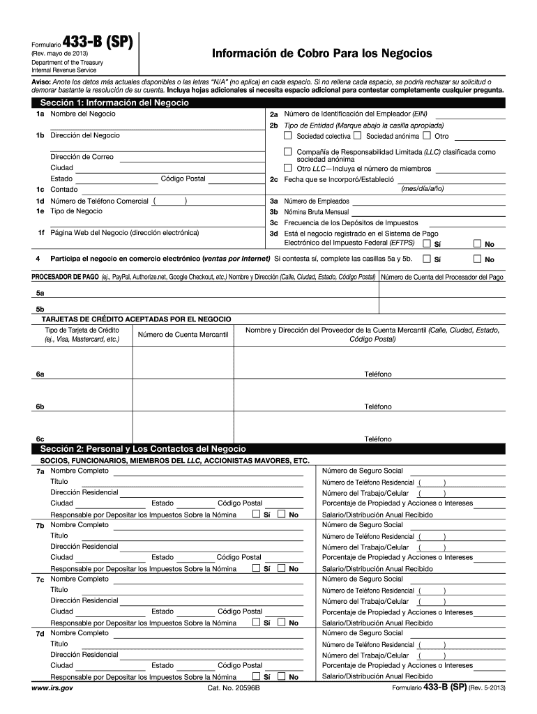  Form 433 Sp 2013